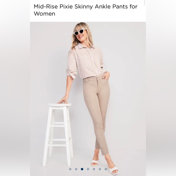 Blue Old Navy Mid Rise Pixie Skinny Ankle Pants - Picture 7 of 7